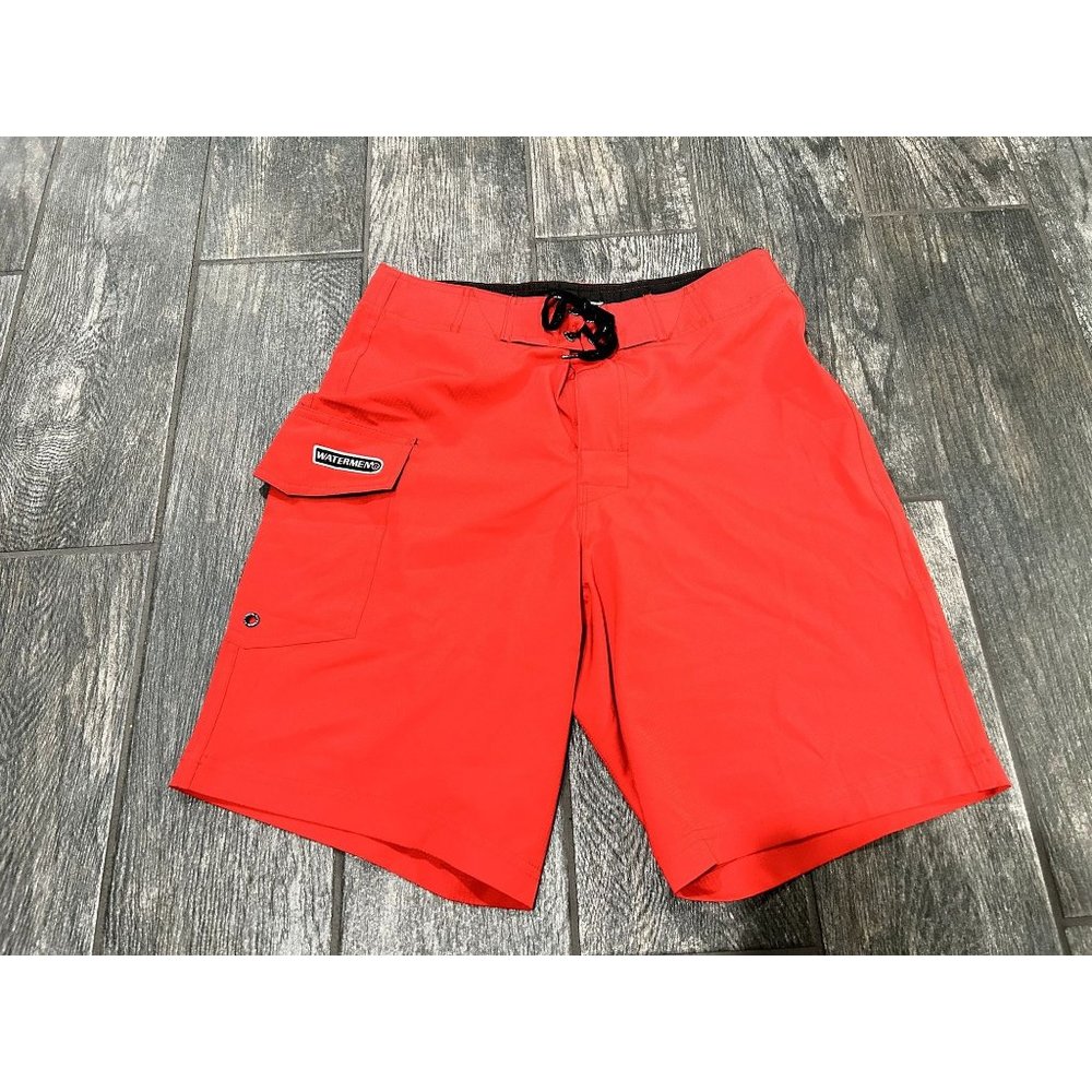 GENTLY USED WATERMAN LIFEGUARD SWIM SHORTS- SIZE 30